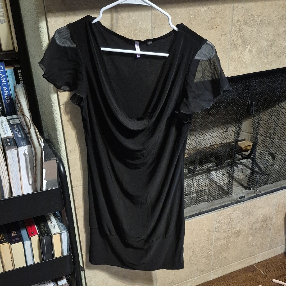 Elegant Black Women's Mini Dress